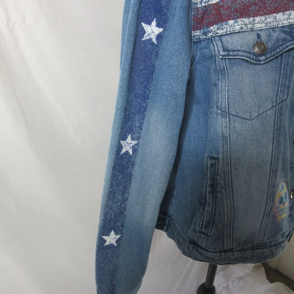 Marvel Disney Denim Trucker Jacket Doctor Strange America Chavez Size XL - Picture 9 of 16
